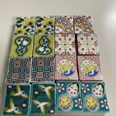和柄 箸置き 16個セット 陶器 伝統模様のサムネイル