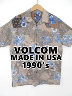 【オールドサーフ】90s USA製 ボルコム キューバシャツ アロハシャツ Sのサムネイル