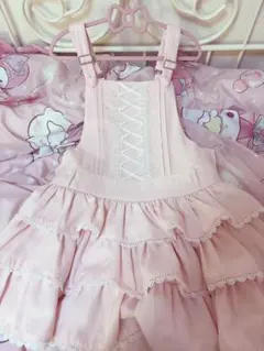 ♥ToAlice お人形さんティアードサロペットスカート ピンク♥ - メルカリ