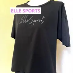 【ELLE SPORT 】半袖Tシャツ ブラック ロゴプリントLサイズのサムネイル