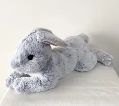 サンレモン　ひざうさぎ ぬいぐるみ グレーのサムネイル