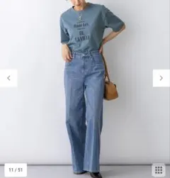 23区【滝沢眞規子さん着】 センタープレス デニム ワイド パンツ 2026SS