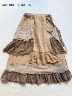 伊豆蔵明彦　AKIHIKOIZUKURA レース　アシメ　フレアスカート