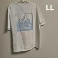 OUTDOOR PRODUCTS バックプリント 半袖Tシャツ ホワイト　LL