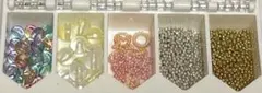 ビーズセット 多色 デザイン豊富　カラフル　かわいい　ネイルパーツ　工作材料