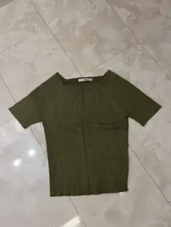 GRL ニット 半袖ニット 緑ニット