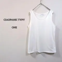 CIAOPANIC TYPY タンクトップ ONE ホワイト 無地 ノースリーブ