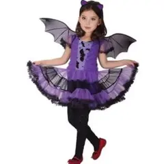 ハロウィン キッズ衣装 ヴァンパイア コウモリ 仮装 チュールスカート セット
