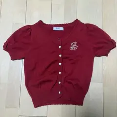 ank rouge 半袖　カーディガン　赤色のサムネイル