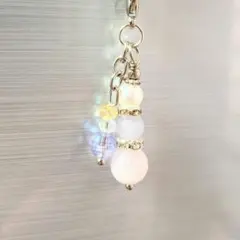 1点もの✻ハンドメイド✻愛情運UP‪‪♡心の癒し.*・゜天然石お守りチャーム