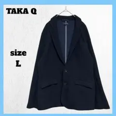 TAKAQタカキュー テーラードジャケット 羽織 メンズ ワッフル生地 紺