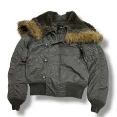 ALPHA 00s n2b fur jacket y2k military
