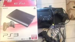 【本体動作確認済】PS3 250GB 本体 コントローラー3つ付き