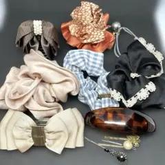 シュシュ・バレッタ・ヘアゴム・ヘアピン ヘアアクセサリー まとめ売り