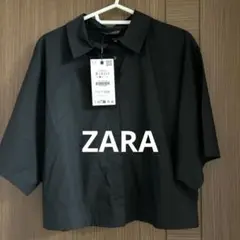 ZARA ワイドスリーブポプリンシャツ