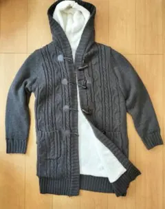 ハニーズ　ボア　ロング　ニット　パーカー