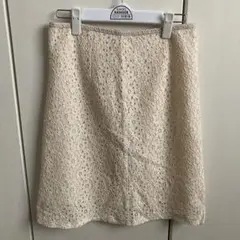 アイボリー レース タイトスカート Mサイズ