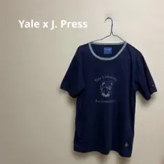 レア！Yale x J. Press ネイビー Tシャツ　Lサイズ