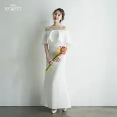 B'sweet オフショルダーフリルドレス パーティードレス