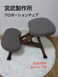 宮武製作所 バランスチェア 姿勢矯正椅子 木製 ブラウン - メルカリ
