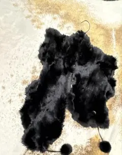 黒ファーポンチョ・ケープコート