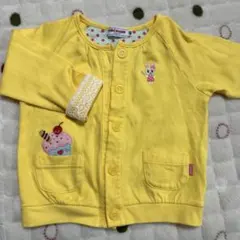 miki HOUSE カーディガン 80cm イエロー
