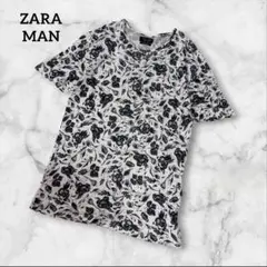 ZARA MAN リネン100% メンズ 花柄 Tシャツ 半袖のサムネイル