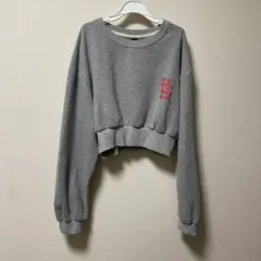 DAZY グレー クロップドスウェット XL