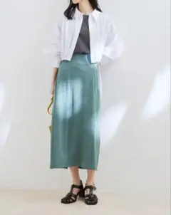 ロングタイトスカート グリーンのサムネイル