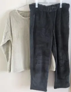 GU　フリース　ルームウエアセット　もこもこパジャマ　XL　メンズ　ユニセックス