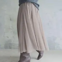 【新品未使用】2024 Spick&Span チュールスカート　ベージュ　38 新品未使用】2024 Spick&Span チュールスカート ベージュ 38