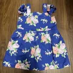 JANIE AND JACK ジャニーアンドジャック　花柄フリル付きワンピースのサムネイル