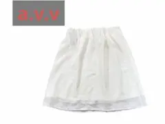 ●新品a.v.v スカート シャドーチェック ホワイト Mサイズ●のサムネイル