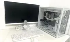 総額25万　6点セット　まとめ売り　プロ　配信　ゲーミングPC 白色　インテリア