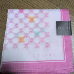 【タグ付き　新品】CELINE 大判ハンカチ ピンク