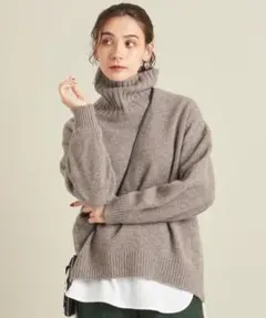 BEAUTY&YOUTH ウールカシミヤ タートルネックニット プルオーバー
