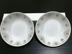 小鉢　中鉢　 取皿　2枚　ファインチャイナ　花柄　白　ヴィンテージ　昭和レトロのサムネイル