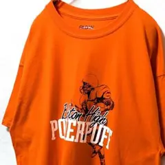 ギルダン ブランドンハイパウダーパフ Tシャツ オレンジ 橙色 L 古着