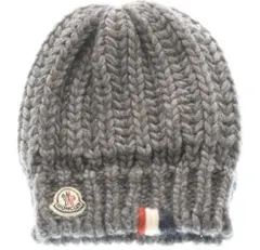 モンクレール BERRETTO ロゴパッチデザイン トリコロール ウールニット モンクレール BERRETTO ロゴパッチデザイン トリコロール ウールニット