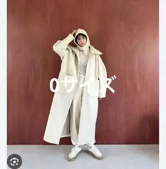 RIB COLLAR WOOL LONG COAT クラネコートのサムネイル