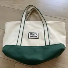 TULLY'S COFFEE トートバッグ アイボリー/グリーン