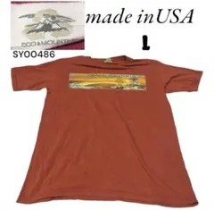 USA製ECO&MOUNTAIN古着プリント半袖TシャツLレッドのサムネイル