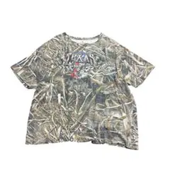 迷彩Tシャツ リアルツリー　両面プリント　インポート　古着　5XL相当 8Sd