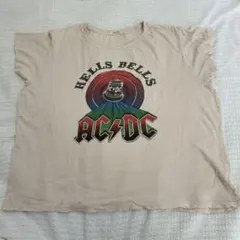 AC/DC バンドTシャツ ベージュ アメリカJunk Food