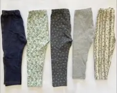 美品 ユニクロ レギンス パンツ 90 まとめ売り セット グレー クローバー