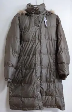 【よっこ様専用】ダウンのロングコート　カーキ系【サイズＦ２】