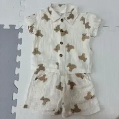 ベビー服 くま柄 セットアップ 半袖　コットン