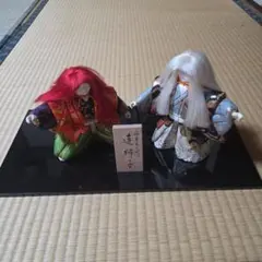 日本人形 和製 連獅子 インテリア 歌舞伎 かぶき オブジェ - メルカリ