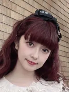 ロゴリボンいっぱいカチューシャ ピンクハウス ハッカ 新品未使用