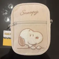 PEANUTS スヌーピー コーデュロイ ショルダーバッグ